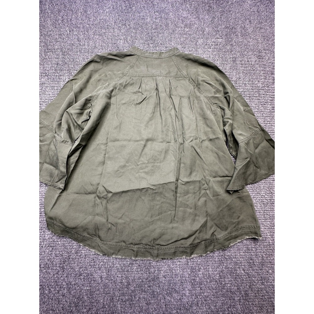 Westbound Shirt Womens Medium Olive Green Tencel Lyocell Button Front Tunic Top - Picture 10 of 13